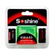 Soshine RCR123 16340 650mAh 3.0V Li-ion Un-protected Batteries (Pair)