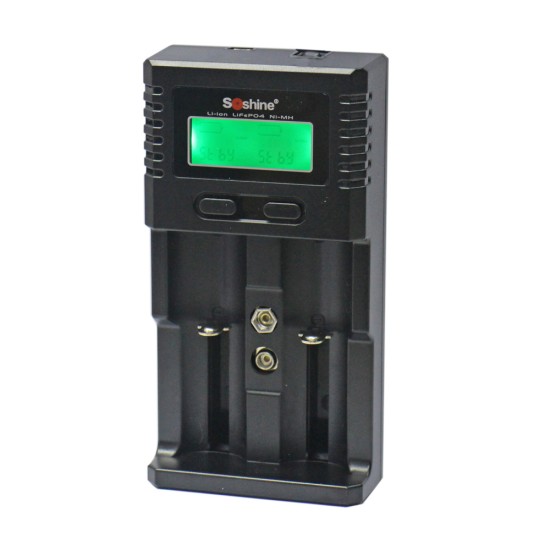 Soshine 1.5" LCD Universal Battery Charger (SC-H2)