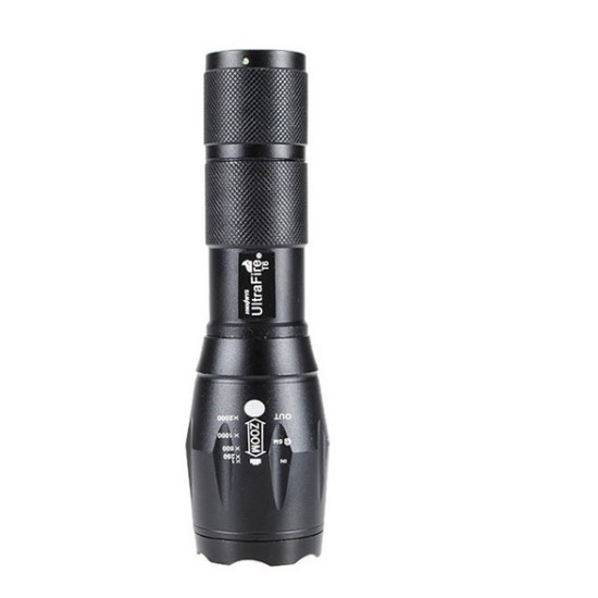 UltraFire A100 CREE XM-L T6 Adjustable Focus Zoom LED Flashlight SET (Flashlight, Battery, Charger, Pouch)
