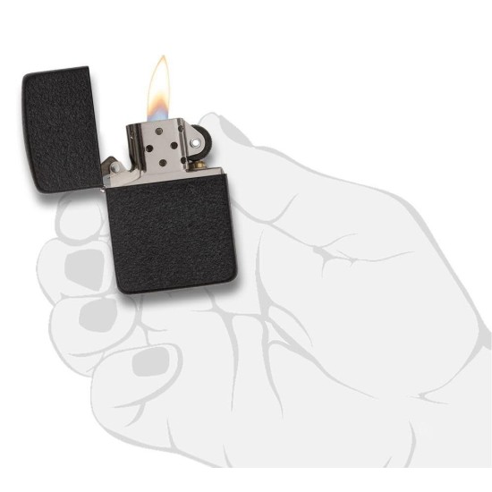 Zippo 1941 Replica Black Crackle Windproof Pocket Lighter, 28582