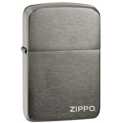 Zippo 1941 Replica Black Ice Zippo Logo Windproof Pocket Lighter, 24485