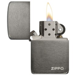 Zippo 1941 Replica Black Ice Zippo Logo Windproof Pocket Lighter, 24485