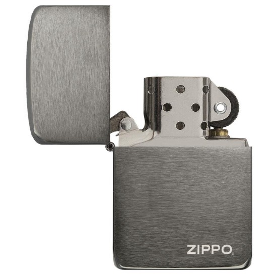 Zippo 1941 Replica Black Ice Zippo Logo Windproof Pocket Lighter, 24485