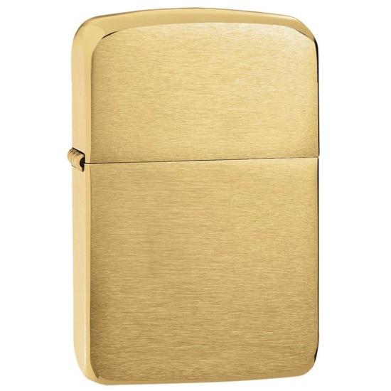 Zippo 1941 Replica Brushed Brass Windproof Pocket Lighter, 1941B
