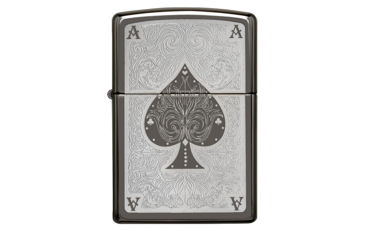 Zippo Feuerzeug 28323-150 ACE Filigree – Windfestes Design In Schwarz