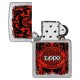 Zippo Americana Flame Design Classic Street Chrome Windproof Pocket Lighter, 48180