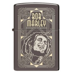 Zippo Bob Marley Classic Black Ice Windproof Pocket Lighter, 49825