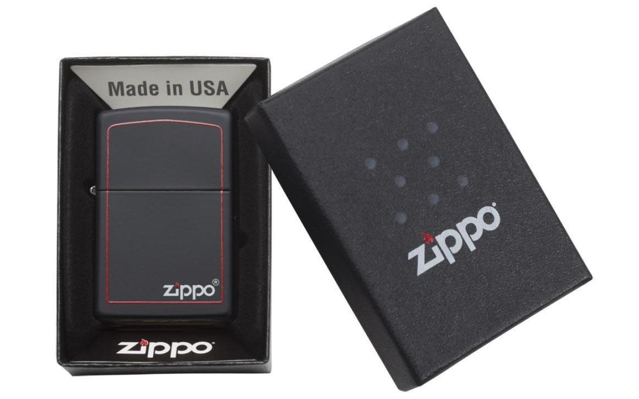 Zippo Classic Black And Red Zippo Black Matte Windproof Pocket Lighter 218zb Zippo India 