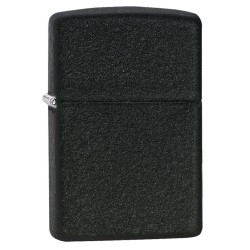 Zippo Classic Black Crackle, Black Matte Windproof Pocket Lighter, 236
