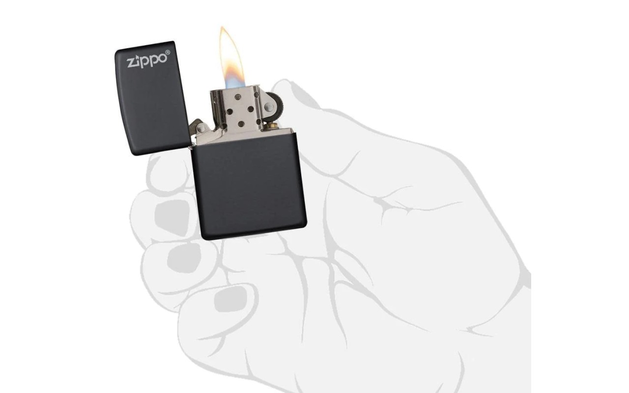 Zippo Classic Black Matte With Zippo Logo Windproof Pocket Lighter 218zl Zippo India Lightorati 