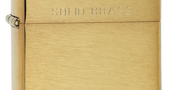 Zippo Classic Brushed Solid Brass Windproof Pocket Lighter, 204