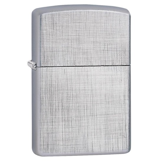 Zippo Linen Weave, Classic Brushed Chrome Windproof Pocket Lighter, 28181