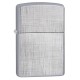 Zippo Linen Weave, Classic Brushed Chrome Windproof Pocket Lighter, 28181