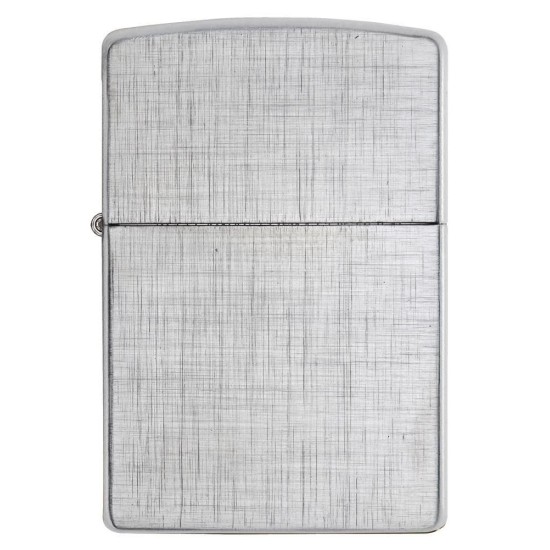 Zippo Linen Weave, Classic Brushed Chrome Windproof Pocket Lighter, 28181