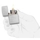 Zippo Linen Weave, Classic Brushed Chrome Windproof Pocket Lighter, 28181