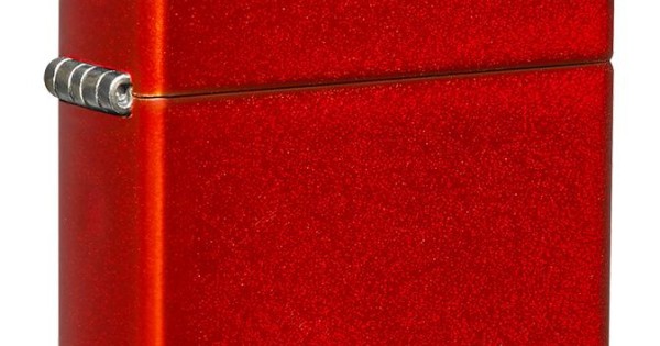 Zippo Classic Metallic Red Zippo Logo Windproof Pocket Lighter 49475zl