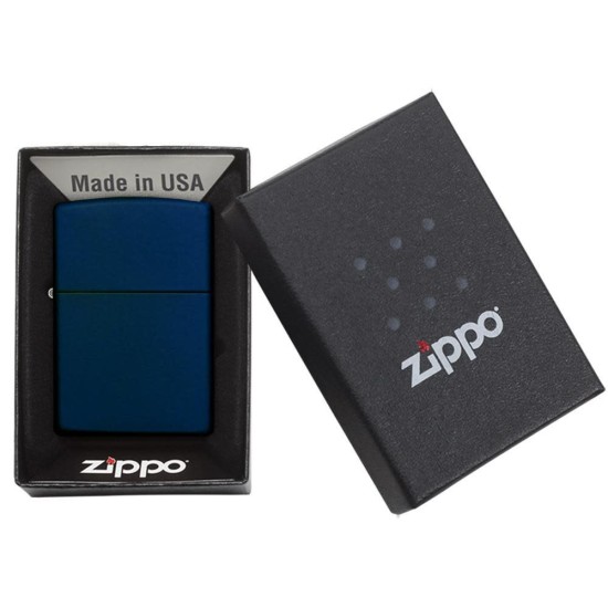 Zippo Classic Navy Blue Matte Windproof Pocket Lighter, 239