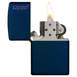 Zippo Classic Navy Matte Zippo Logo Windproof Pocket Lighter, 239ZL