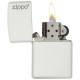 Zippo Classic White Matte Zippo Logo Windproof Pocket Lighter, 214ZL