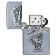 Zippo Dead Mans Hand Emblem Design Classic Street Chrome Windproof Pocket Lighter, 49536