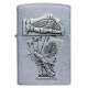 Zippo Dead Mans Hand Emblem Design Classic Street Chrome Windproof Pocket Lighter, 49536