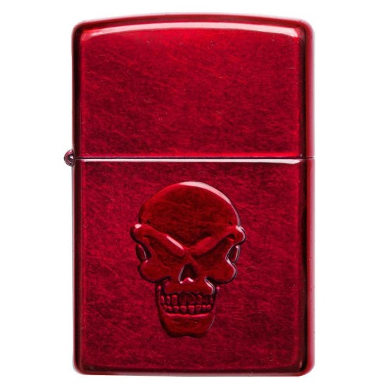 Zippo Doom Classic Candy Apple Red Iced Windproof Pocket Lighter, 21186