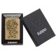 Zippo Dragon Design Classic Brushed Brass Windproof Pocket Lighter, 29725