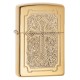 Zippo Eccentric Armor High Polish Brass Windproof Pocket Lighter, 29436