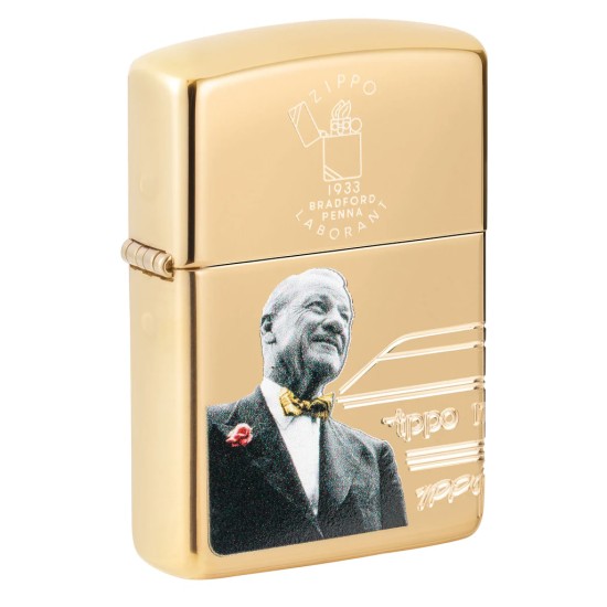 Zippo Founder's Day Collectible Armor High Polish Brass Windproof Pocket Lighter, 48716