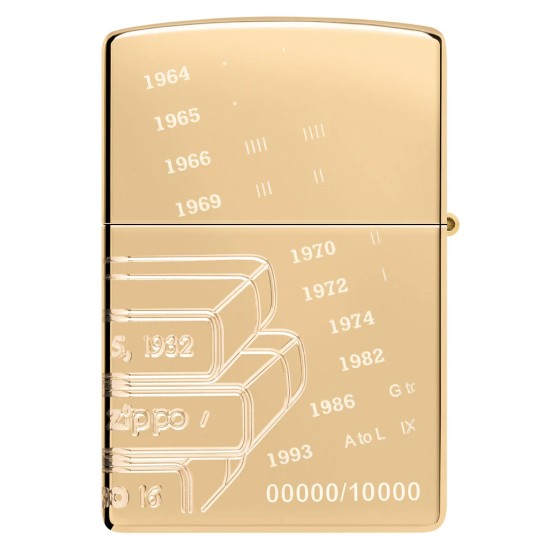 Zippo Founder's Day Collectible Armor High Polish Brass Windproof Pocket Lighter, 48716