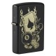 Zippo Gambling Design Classic Black Matte Windproof Pocket Lighter, 49257