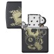 Zippo Gambling Design Classic Black Matte Windproof Pocket Lighter, 49257