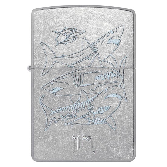 Zippo Guy Harvey Classic Street Chrome Windproof Pocket Lighter, 48595