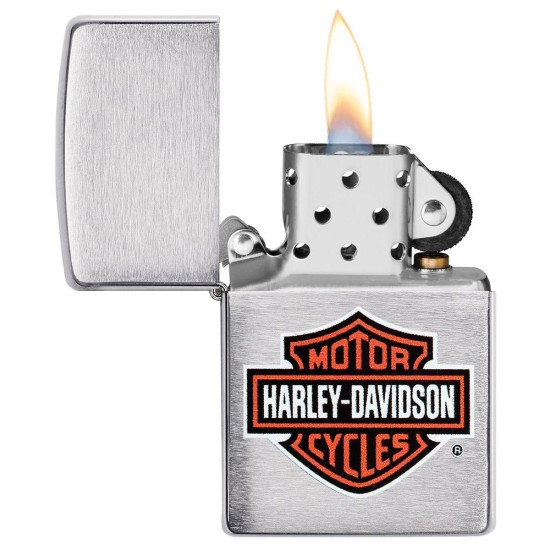 Zippo Harley-Davidson Bar And Shield Logo, High Polish Chrome Windproof Pocket Lighter, 200HD.H252