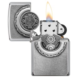 Zippo Harley-Davidson Classic Street Chrome Windproof Pocket Lighter, 49175