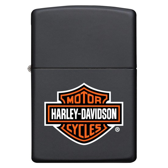 Zippo Harley Davidson Classic Black Matte Windproof Pocket Lighter, 218HD.H252-108784