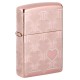 Zippo Heart Design Classic, High Polish Rose Gold Windproof Pocket Lighter, 49811