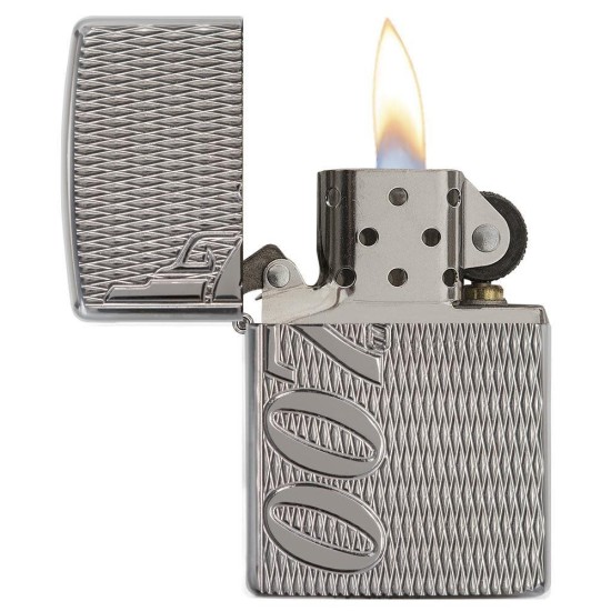 Zippo James Bond 007 Armor High Polish Chrome Windproof Pocket Lighter, 29550