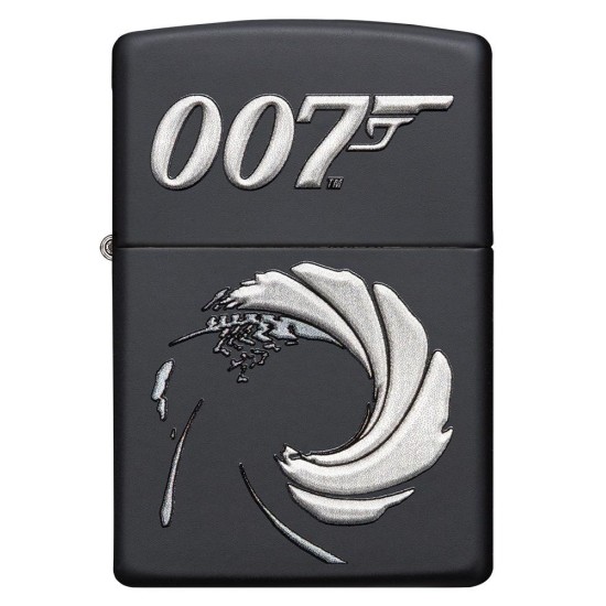 Zippo James Bond 007 Classic Black Matte Windproof Pocket Lighter, 49329