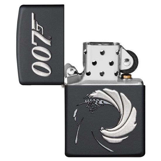 Zippo James Bond 007 Classic Black Matte Windproof Pocket Lighter, 49329