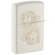 Zippo King Queen Design Classic White Matte Windproof Pocket Lighter, 49847
