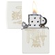 Zippo King Queen Design Classic White Matte Windproof Pocket Lighter, 49847