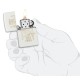 Zippo King Queen Design Classic White Matte Windproof Pocket Lighter, 49847