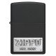 Zippo License Plate Classic Black Matte Windproof Pocket Lighter, 48689