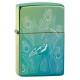 Zippo Peacock Design Classic High Polish Teal Windproof Pocket Lighter, 49191
