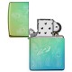 Zippo Peacock Design Classic High Polish Teal Windproof Pocket Lighter, 49191