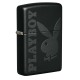 Zippo Playboy Bunny Logo Classic Black Matte Windproof Pocket Lighter, 49342