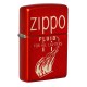 Zippo Retro Design Classic Metallic Red Windproof Pocket Lighter, 49586