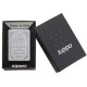 Zippo Serenity Prayer Classic Satin Chrome Windproof Pocket Lighter, 28458