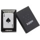 Zippo Simple Spade Design, High Polish Chrome Windproof Pocket Lighter, 24011